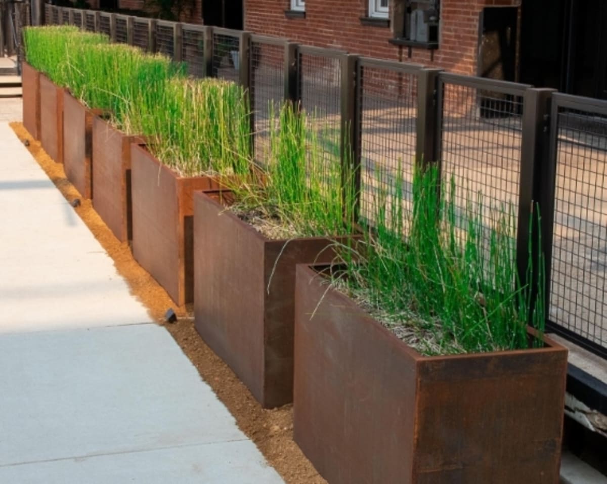 Shop box planters