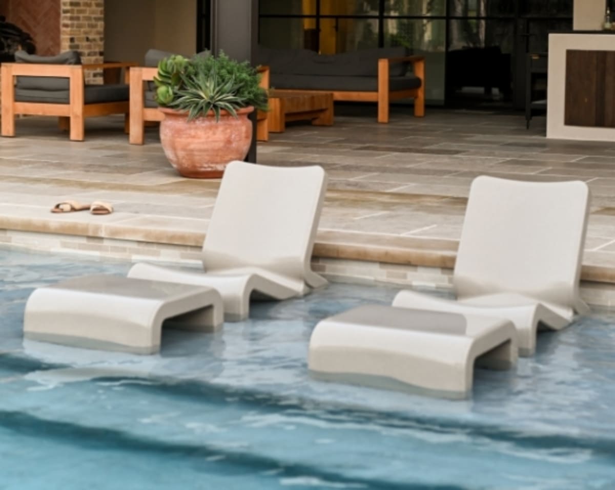 Now on Authenteak.com Shop pool shelf loungers