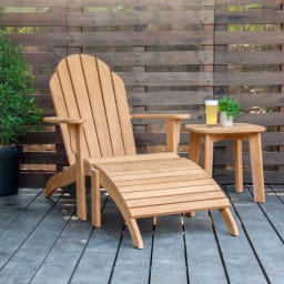 Teak Wood Adirondack Chairs - Adirondack Chair and Footrest