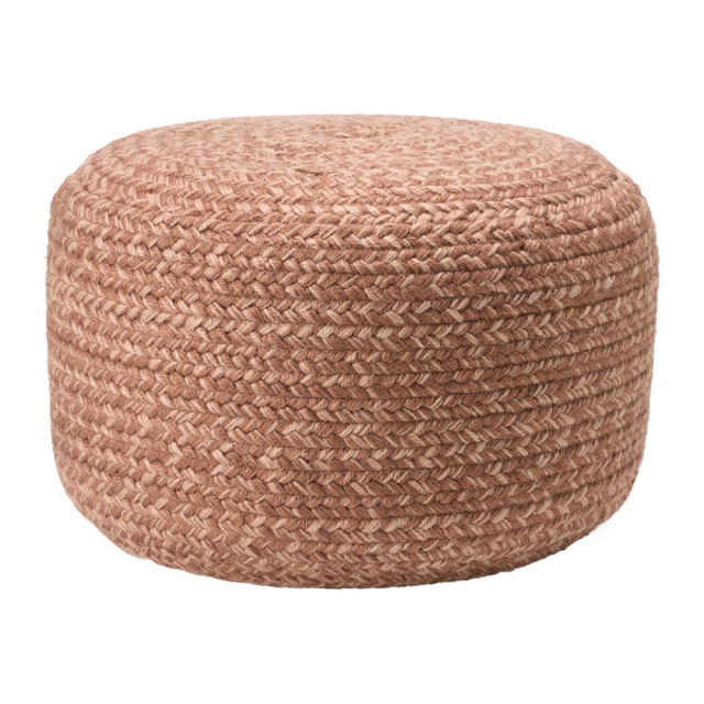 Jaipur Living Vibe Grayton Pink Cylinder Outdoor Pouf