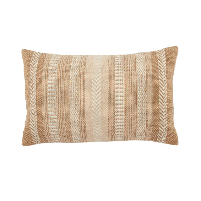 Jaipur Living 21" x 13" Vibe Papyrus Beige Lumbar Outdoor Pillow