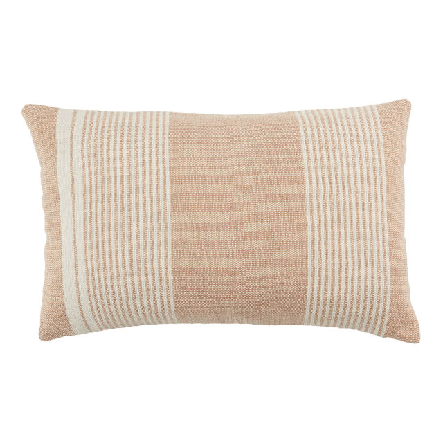 Jaipur Living 21" x 13" Carinda Tan Lumbar Outdoor Pillow