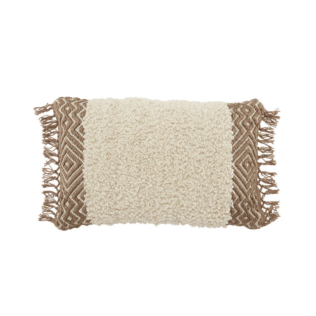 Jaipur Living 24" x 16" Lawson Cream Lumbar Outdoor Pillow