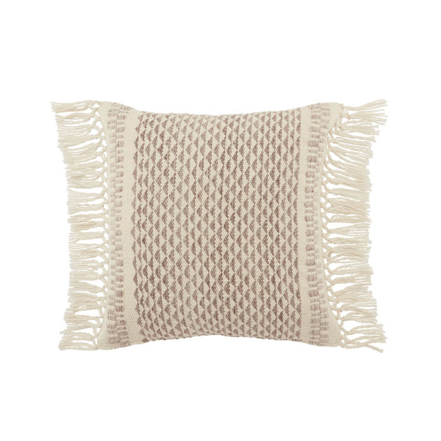 Jaipur Living 18" x 18" Vibe Haskell Taupe Outdoor Pillow