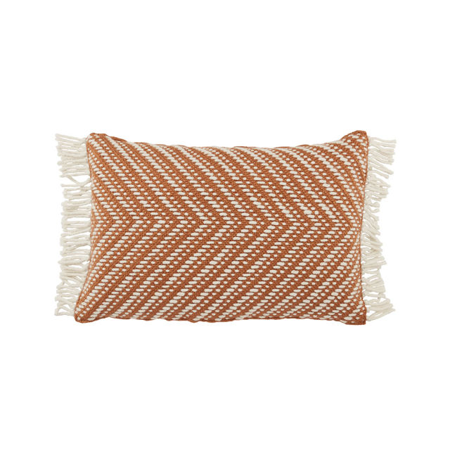 Jaipur Living 24" x 16" Odessa Terracotta Lumbar Outdoor Pillow