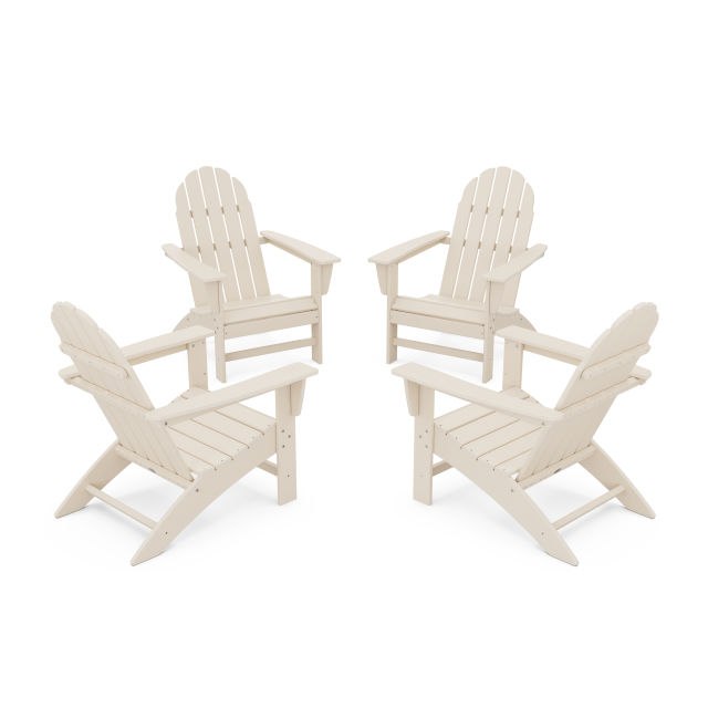 Polywood Vineyard 4-Piece Adirondack Set