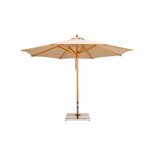 Woodline Shade Solutions Safari 11.5' Octagonal Wood Market Patio Umbrella