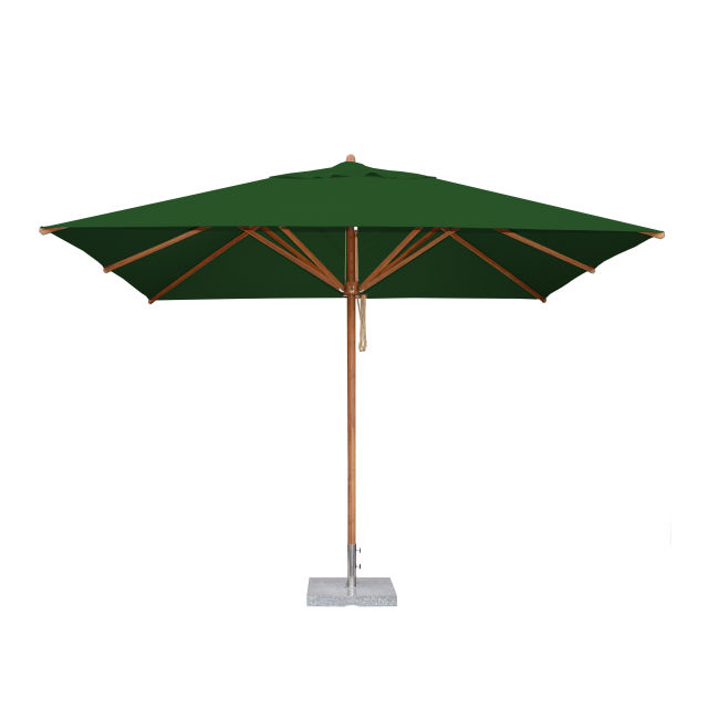 Bambrella Levante 8.5' x 11.5' Rectangular Bamboo Market Patio Umbrella