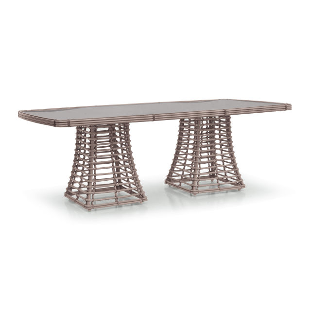 Skyline Design Villa 86" Aluminum Rectangular Dining Table