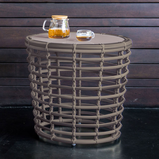 Skyline Design Villa 22" Woven Round Side Table