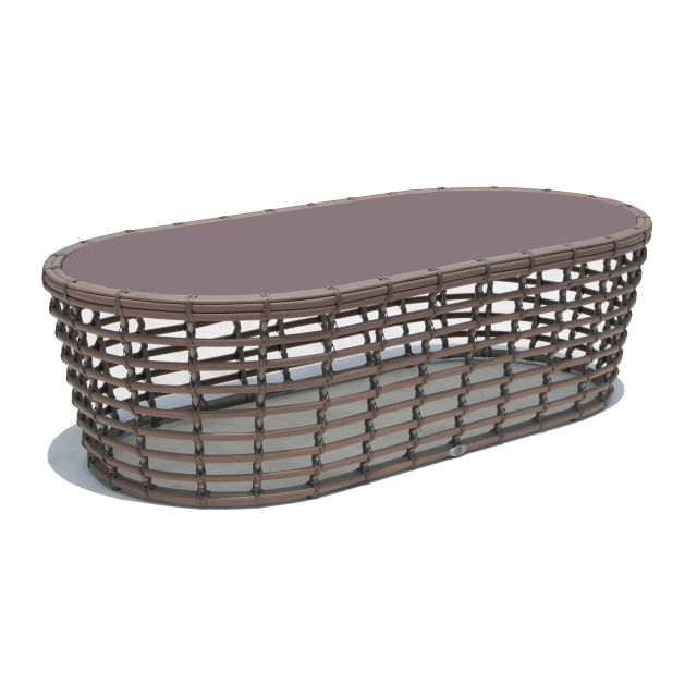 Skyline Design Villa 56" Woven Oval Coffee Table