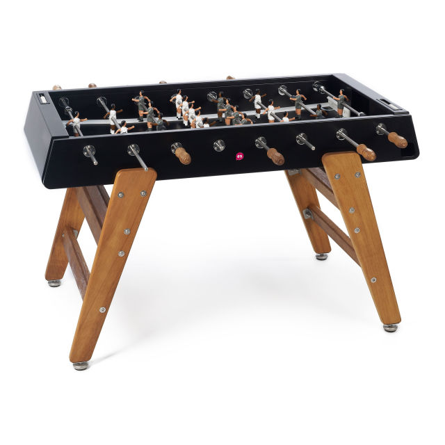 RS Barcelona RS3 Wood Black Indoor/Outdoor Foosball Table