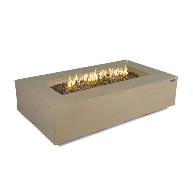 Elementi Plus Colorado 56" Rectangular Concrete Gas Fire Table