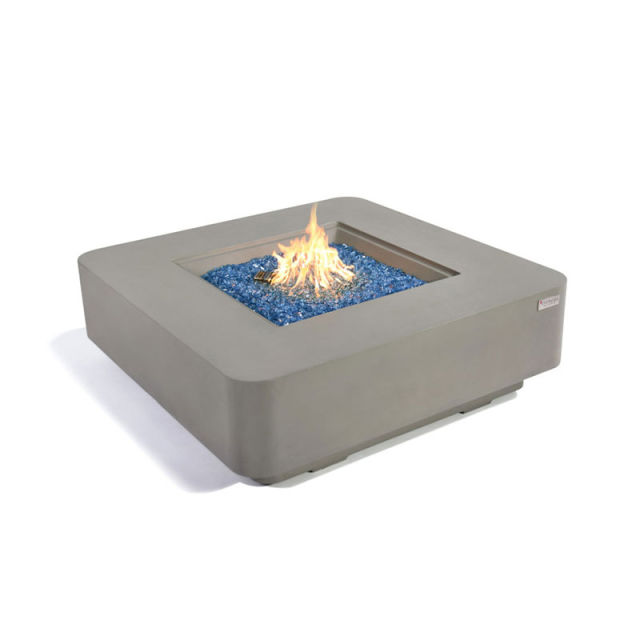 Elementi Plus Lucerne 42" Square Concrete Gas Fire Table