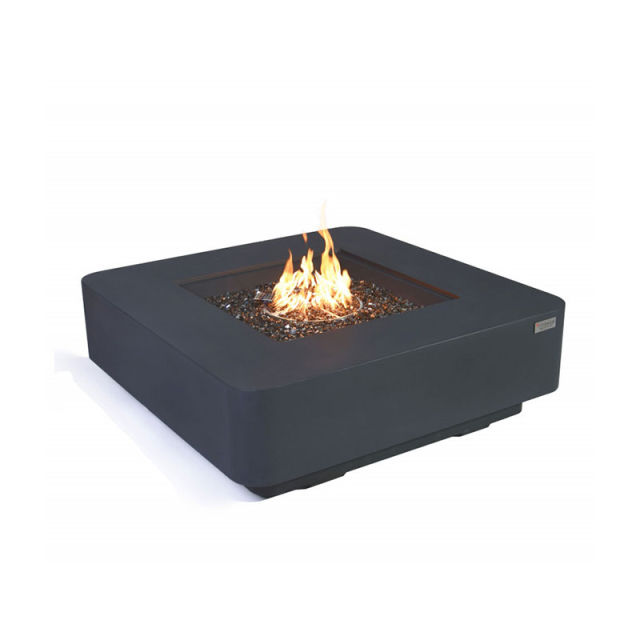 Elementi Plus Bergamo 42" Square Concrete Gas Fire Table