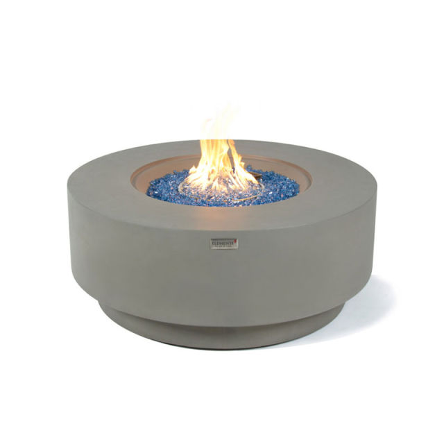 Elementi Plus Colosseo 41" Round Concrete Gas Fire Table