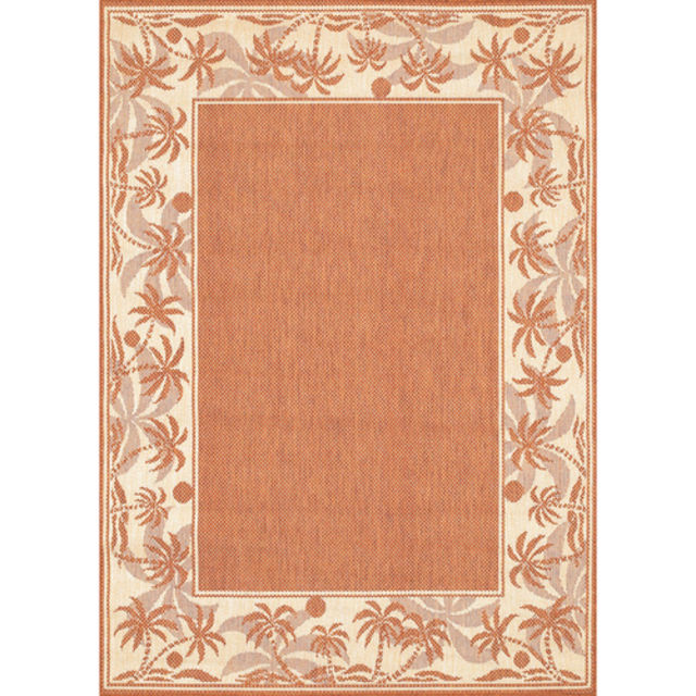 Couristan Recife Island Retreat Terracotta Natural Indoor/Outdoor Rug