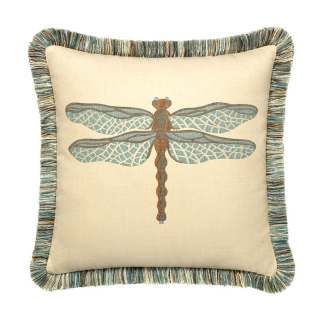 Elaine Smith 20" x 20" Dragonfly Spa Sunbrella Outdoor Pillow