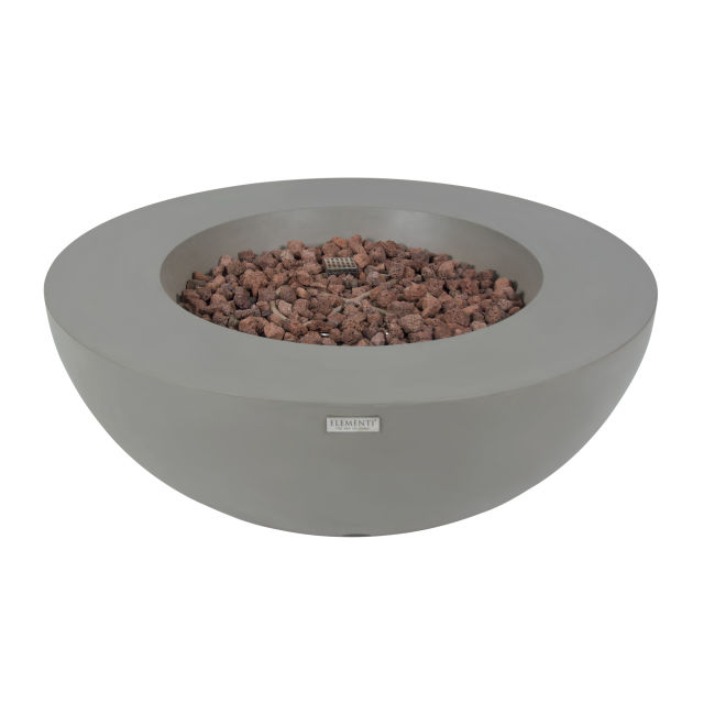 Elementi Lunar Bowl 42" Round Concrete Gas Fire Pit