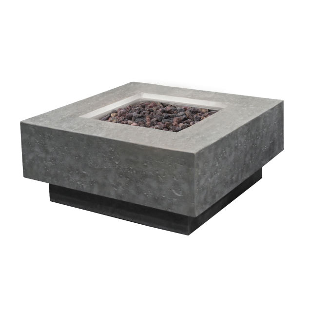 Elementi Manhattan 36" Square Concrete Gas Fire Table