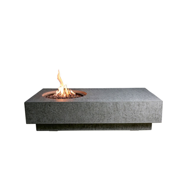 Elementi Metropolis 56" Rectangular Concrete Gas Fire Table