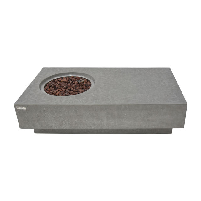 Elementi Metropolis 56" Rectangular Concrete Gas Fire Table