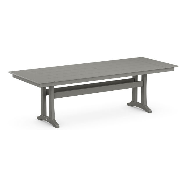 Polywood Farmhouse Trestle 96" Rectangular Dining Table