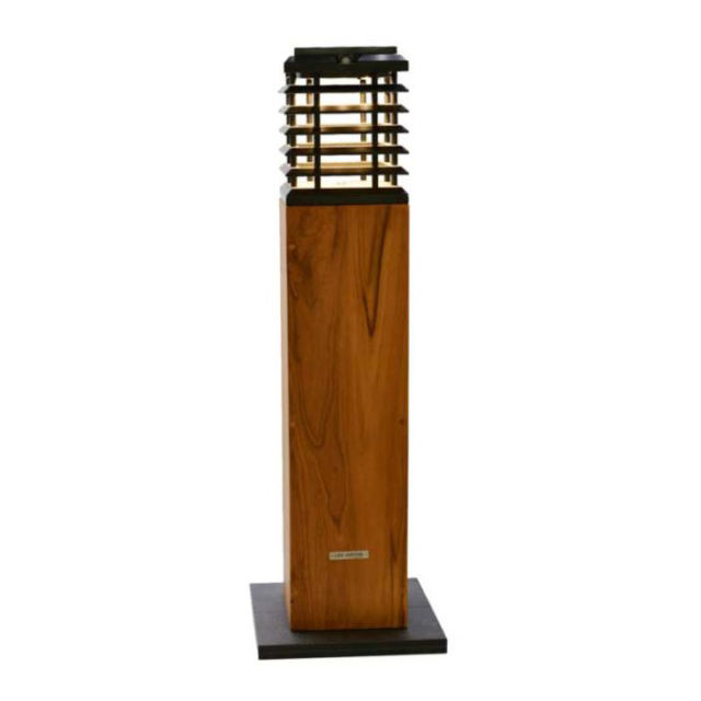 Les Jardins Tekura Solar LED Teak Pathway Light