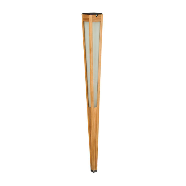 Les Jardins Lanai 48" Solar LED Teak Torch