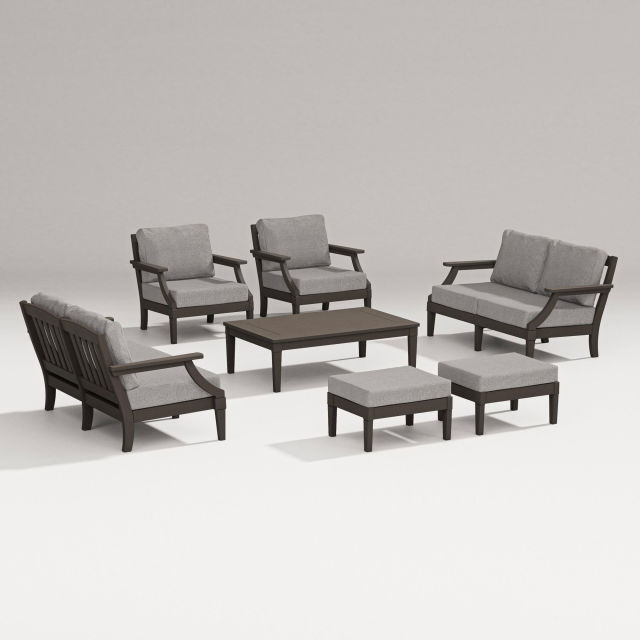 Polywood Estate 7-Piece Lounge Love Seat Set