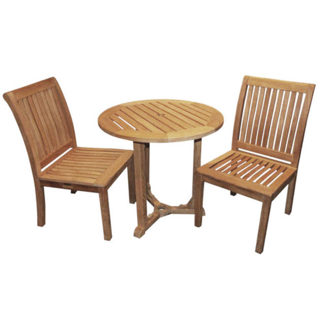 Kingsley Bate Essex/Chelsea 3-Piece Round Bistro Patio Dining Set