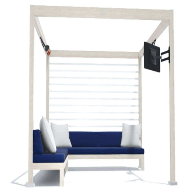 Tuuci Solanox Aluminum Cabana - L Bench Seat