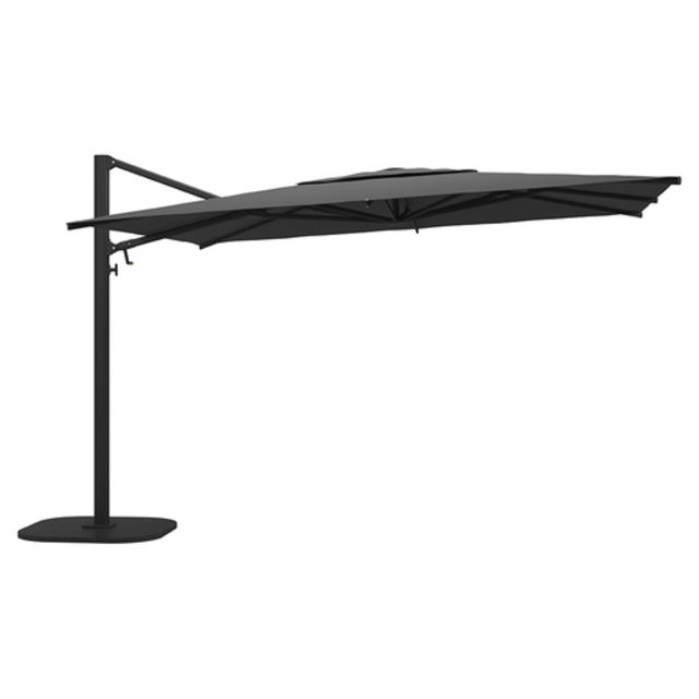 Gloster Halo 13' Square Aluminum Cantilever Patio Umbrella w/ 617 lb Base