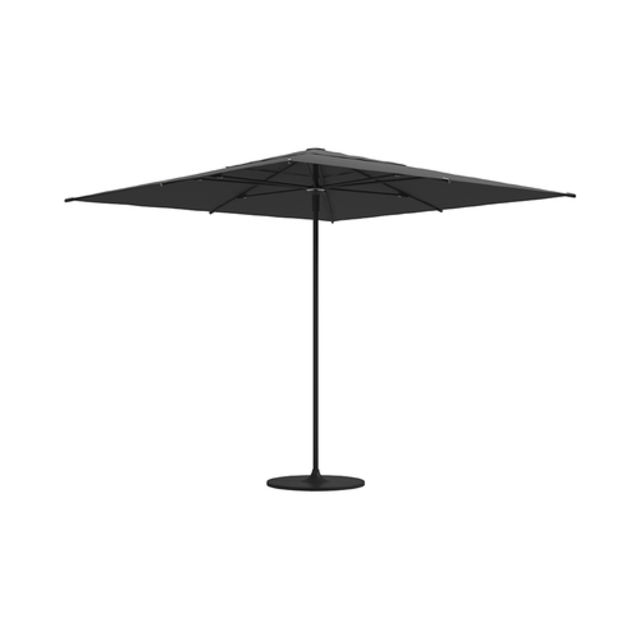 Gloster Halo Push Up 8.5' Square Aluminum Market Patio Umbrella w/ 220 lbs. Base