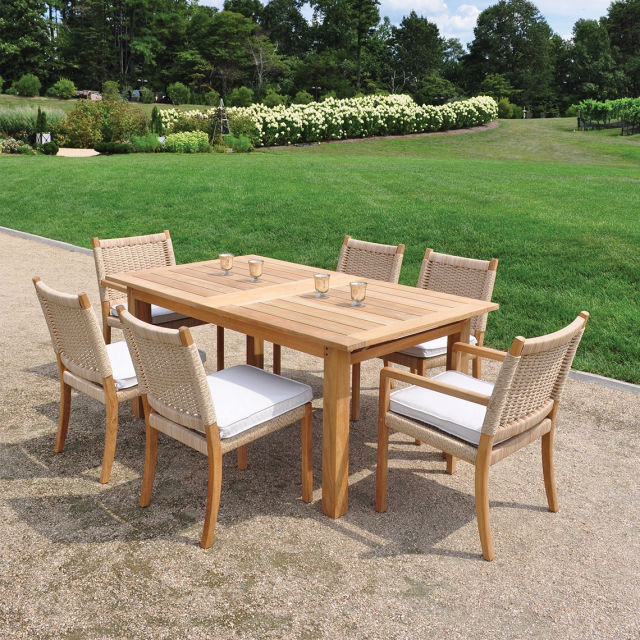 Kingsley Bate Hyannis/Hudson 7-Piece Rectangular Patio Dining Set