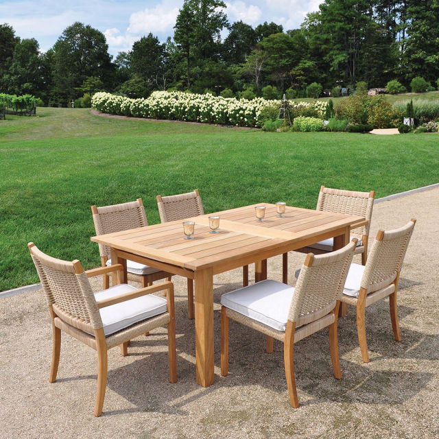 Kingsley Bate Hyannis/Hudson 7-Piece Rectangular Patio Dining Set