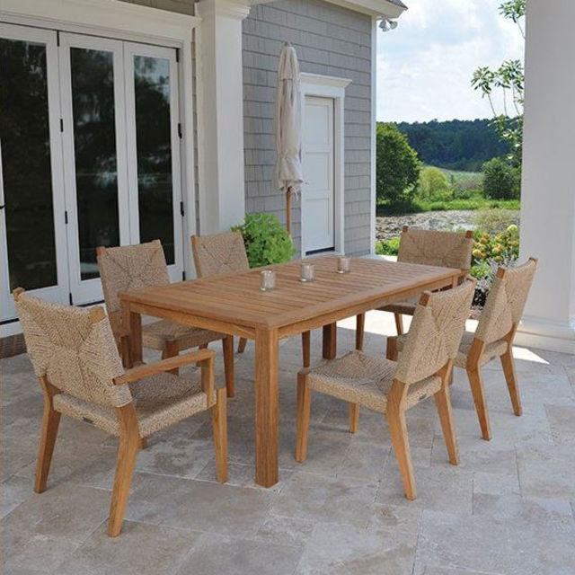 Kingsley Bate Wainscott/Hadley 7-Piece Rectangular Patio Dining Set