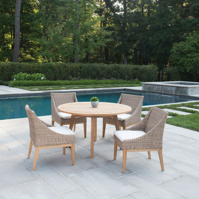 Kingsley Bate Algarve/Frances 5-Piece Round Patio Dining Set