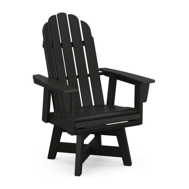 Polywood Vineyard Curveback Adirondack Swivel Dining Armchair