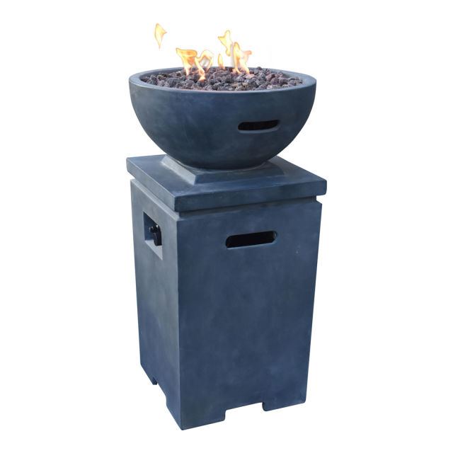 Modeno Exeter 21" Concrete Gas Fire Pit w/ Hidden Tank