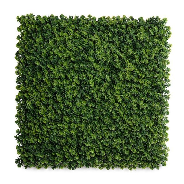 Enduraleaf 21" Two Tone Green Faux Sedum Mat - Set of 9