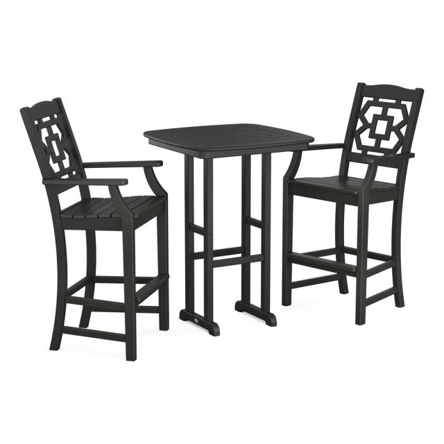 Polywood Chinoiserie 3-Piece Bar Set