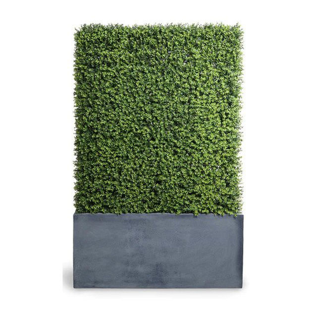 Enduraleaf 72" x 45" Faux Boxwood Hedge in Planter