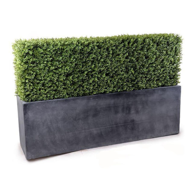 Enduraleaf 42" x 65" Faux Boxwood Hedge in Planter