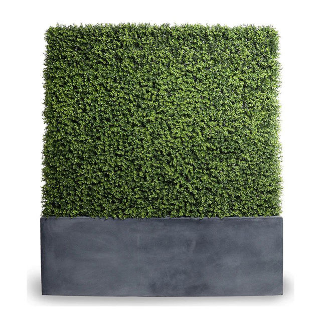 Enduraleaf 72" x 65" Faux Boxwood Hedge in Planter