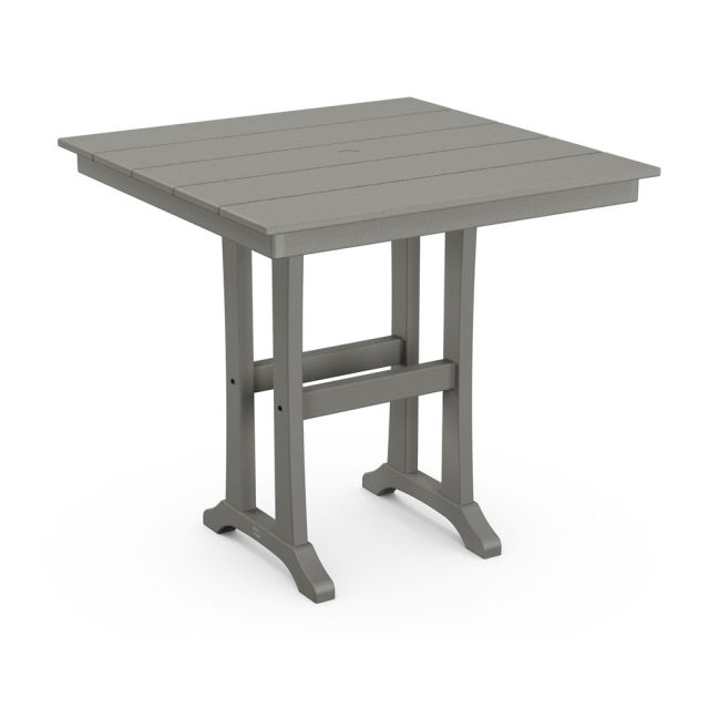 Polywood Farmhouse Trestle 38" Square Counter Table