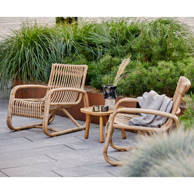 Cane-line Royal/Curve 3-Piece Outdoor Lounging Set