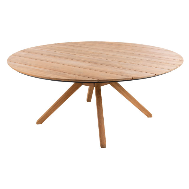 POVL Outdoor Johny 71" Teak Round Dining Table