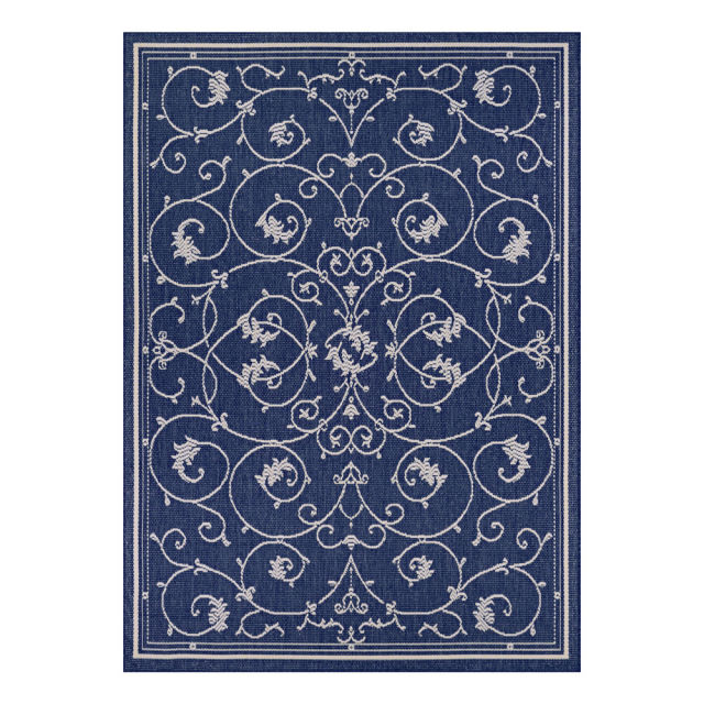 Couristan Recife Veranda Ivory/Indigo Indoor/Outdoor Rug