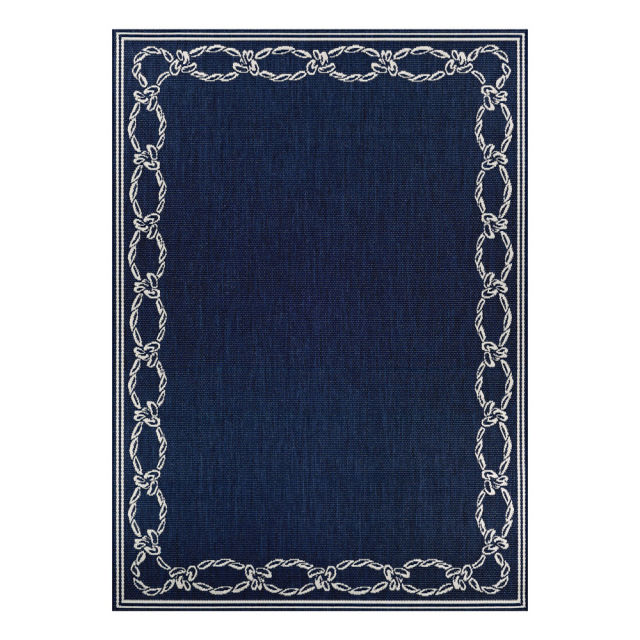 Couristan Recife Rope Knot Ivory/Indigo Indoor/Outdoor Rug